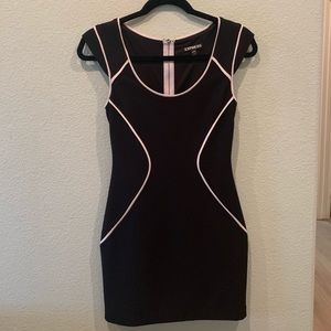 Express Black bodycon mini dress